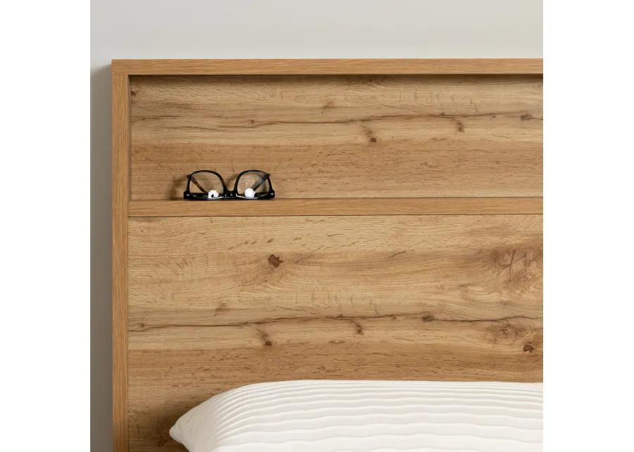 Musano Oak Full/Queen Bed with Headboard