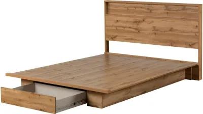 Cavalleri Oak Full-Queen Platform Bed - South Shore