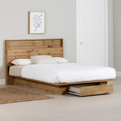 Cavalleri Oak Full-Queen Platform Bed - South Shore