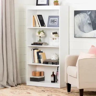 South Shore Axess Pure White 4-Shelf Bookcase