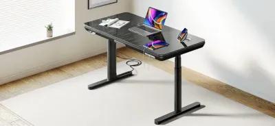 ErgoFx Adjustable Height Standing Desk With Galaxy Glass Desktop