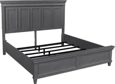 Carmen Slat Gray Queen Storage Bed