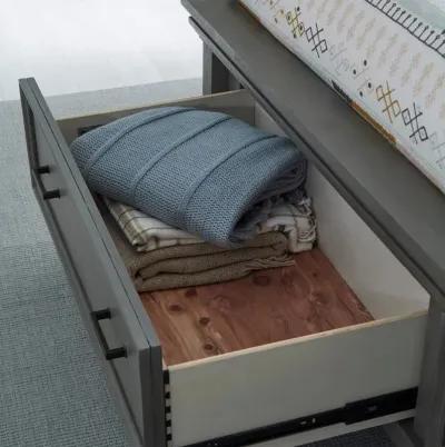 Carmen Slat Gray Queen Storage Bed