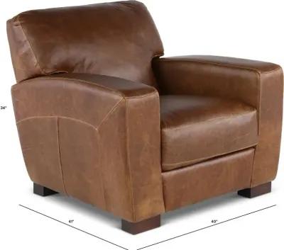 Dakota Brown Leather Chair