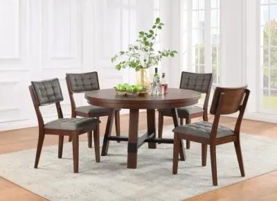 Nordic Brown Round Dining Table