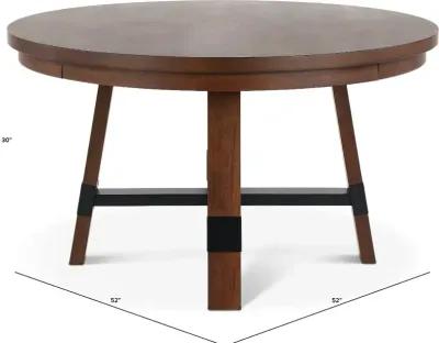 Nordic Brown Round Dining Table