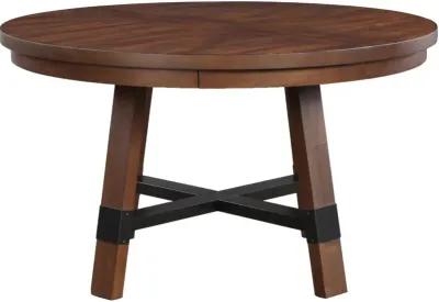 Nordic Brown Round Dining Table