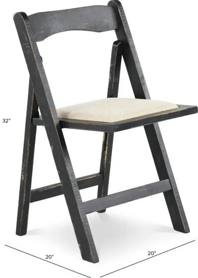 Beach Haven Black Folding Chair