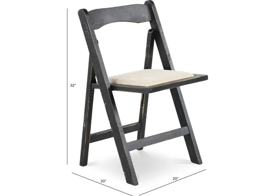 Beach Haven Black Folding Chair