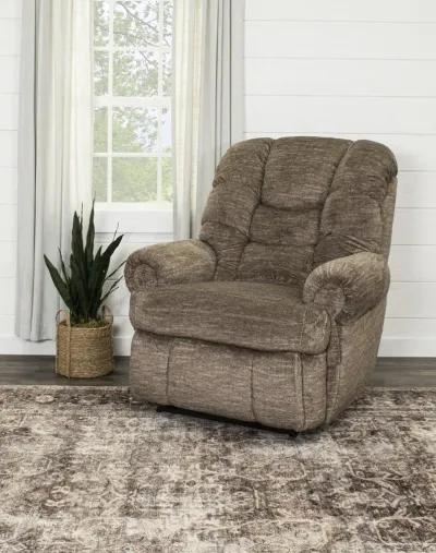 King Comfort Camel Brown Big and Tall Recliner