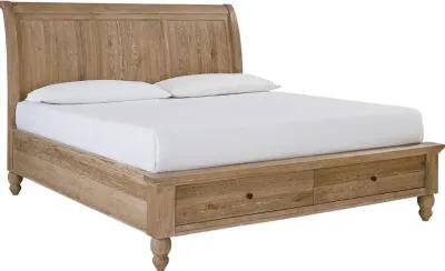 Cambridge Khaki Queen Storage Bed