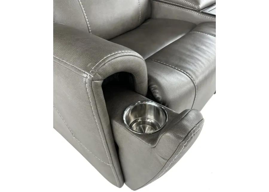 Damon Smoke Gray Power Reclining Sofa