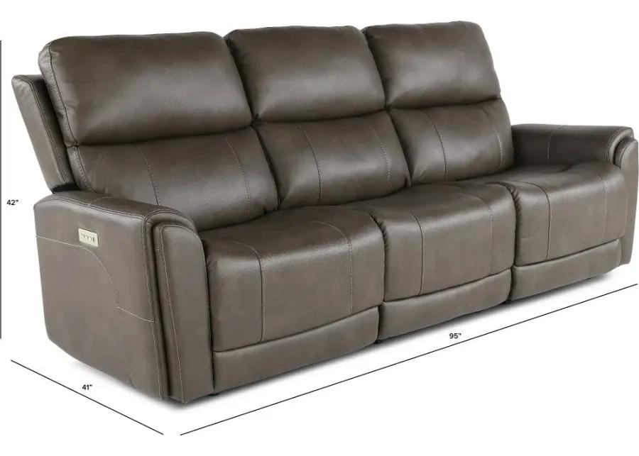 Damon Smoke Gray Power Reclining Sofa