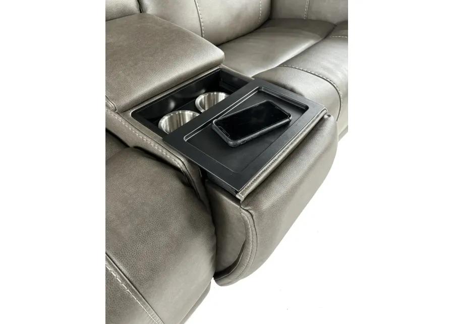 Damon Smoke Gray Power Reclining Sofa