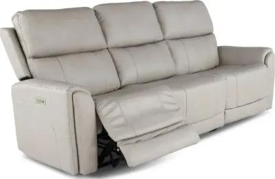 Damon Capriccio Dove Power Reclining Sofa with Power Lumbar and...