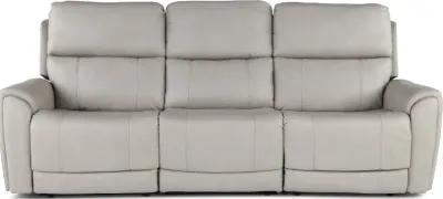 Damon Capriccio Dove Power Reclining Sofa with Power Lumbar and...