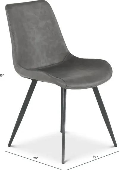 Brixley Dark Gray Upholstered Dining Chair