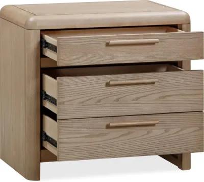 Furano Natural Ash 3-Drawer Nightstand