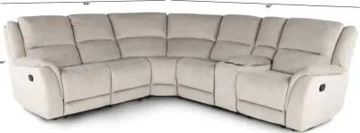 Aspen Latte 6-Piece Reclining Sectional