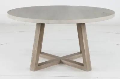 Olivia Wheat Beige and Gray Round Dining Table