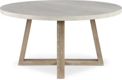 Olivia Wheat Beige and Gray Round Dining Table