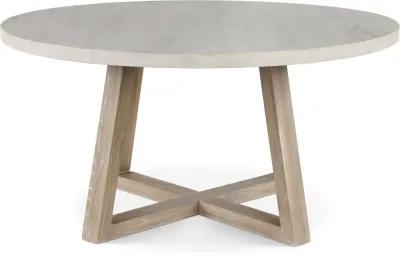 Olivia Wheat Beige and Gray Round Dining Table