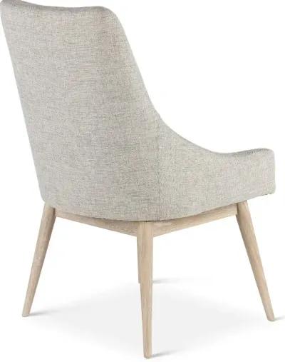 Olivia Wheat Beige and Gray Upholstered Arm Chair