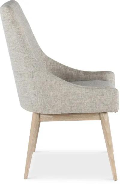 Olivia Wheat Beige and Gray Upholstered Arm Chair