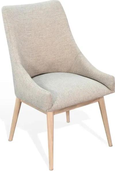 Olivia Wheat Beige and Gray Upholstered Arm Chair