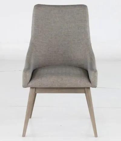 Olivia Wheat Beige and Gray Upholstered Arm Chair