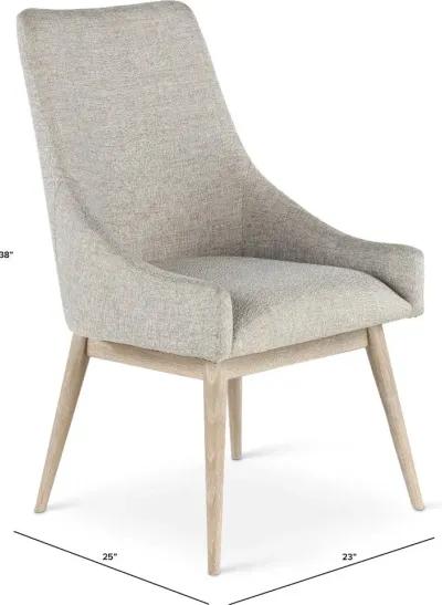 Olivia Wheat Beige and Gray Upholstered Arm Chair