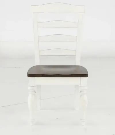 Pasadena White and Brown Dining Chair