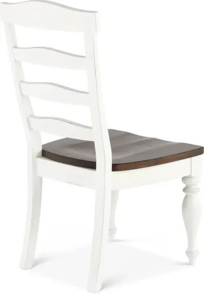 Pasadena White and Brown Dining Chair