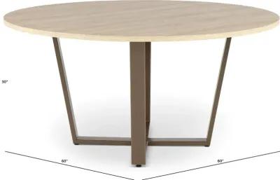 Ellington Tan and Bronze Dining Table