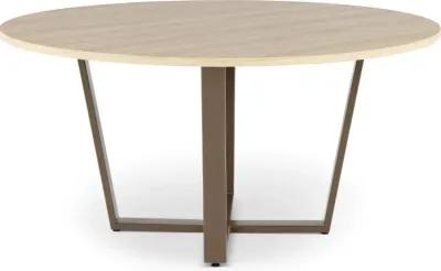 Ellington Tan and Bronze Dining Table