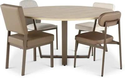 Ellington Tan and Bronze Dining Table