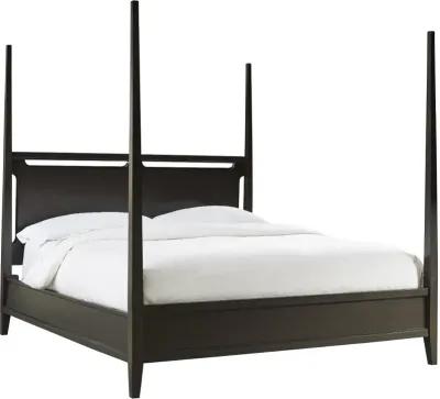 Sutton Dark Brown King Poster Bed