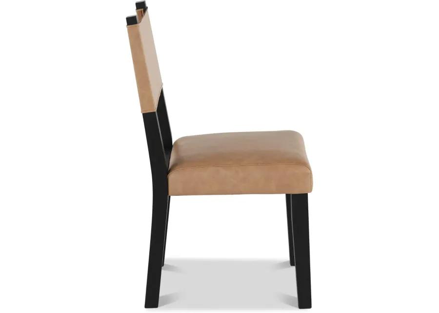 Aubrey Tan and Black Dining Chair