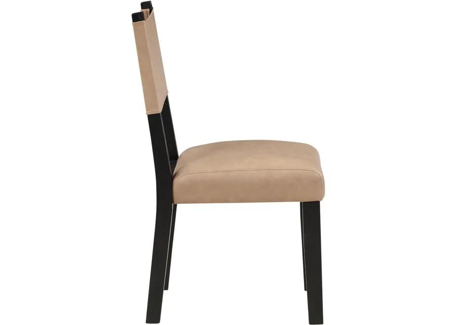 Aubrey Tan and Black Dining Chair