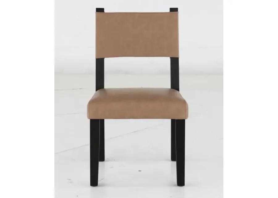 Aubrey Tan and Black Dining Chair