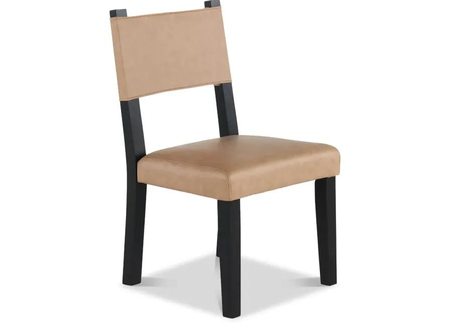 Aubrey Tan and Black Dining Chair