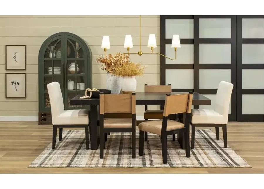 Aubrey Tan and Black Dining Chair