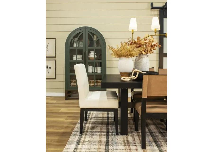 Aubrey Tan and Black Dining Chair