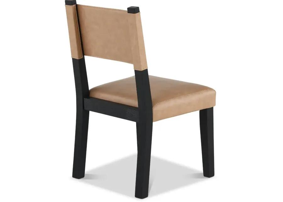 Aubrey Tan and Black Dining Chair