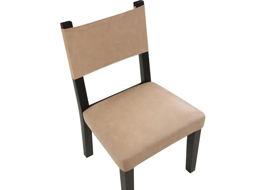 Aubrey Tan and Black Dining Chair