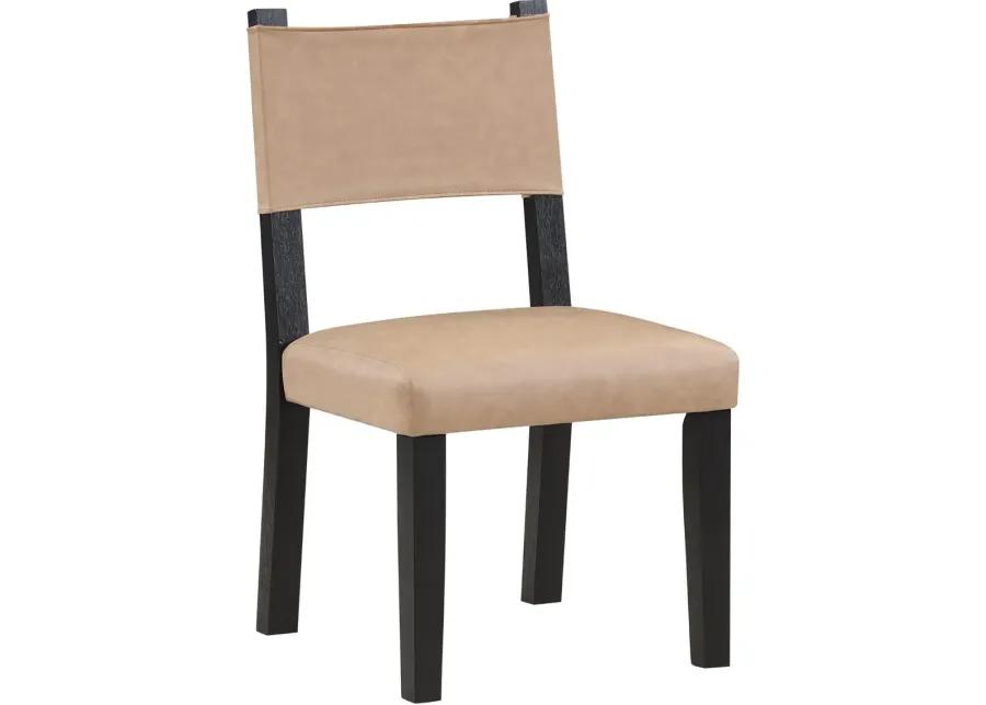 Aubrey Tan and Black Dining Chair