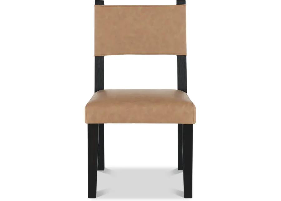 Aubrey Tan and Black Dining Chair