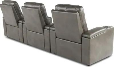 Copley Slate Gray 3-Piece Power Home Theater Seating