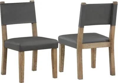 Aubrey Driftwood and Gray Dining Chair