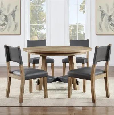 Aubrey Driftwood Round Dining Table